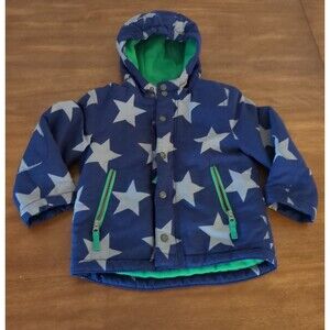 Mini Boden boy's kids fleece lined Jacket with hood size 3-4 GUC